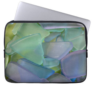 Capa Para Notebook Pilha de vidro azul de praia, Alasca