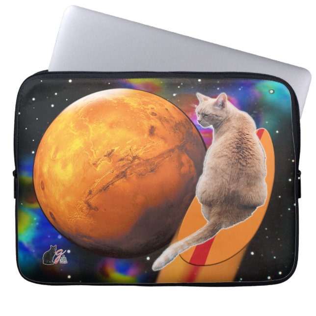 Capa Para Notebook Pimenta Star Surfer-Gato (Frente)