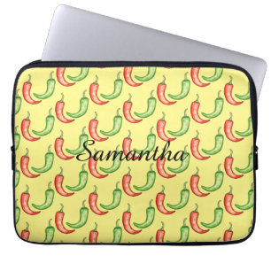 Capa Para Notebook Pimentos De Mola Vermelha E Verde