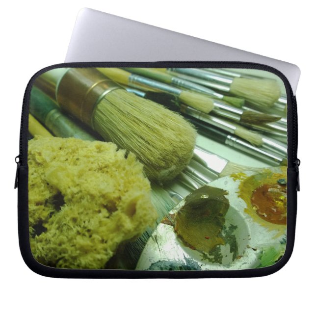 Capa Para Notebook Pincéis e Pintura (Frente)