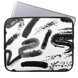 Capa Para Notebook Pincel seco de cor d'água pintada sem costura, com