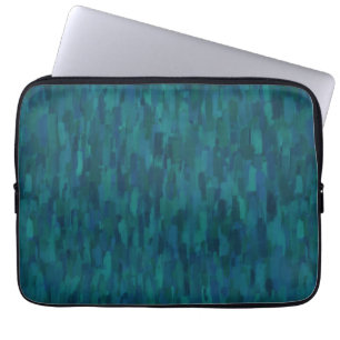 Capa Para Notebook Pinceladas Impressionistas, Azul-Marinho, Turquesa