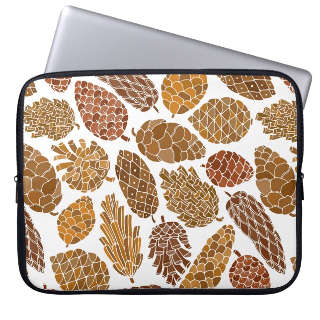 Capa Para Notebook Pine cones, padrão sem descontinuidades (Frente)