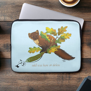 Capa Para Notebook Pine Marten Autumn Leaves