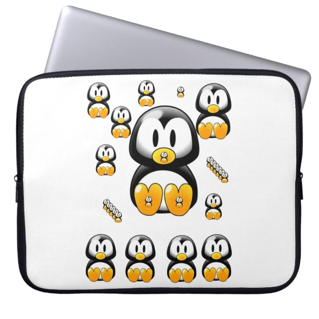 Capa Para Notebook Pinguim bolsa de laptop (Frente)