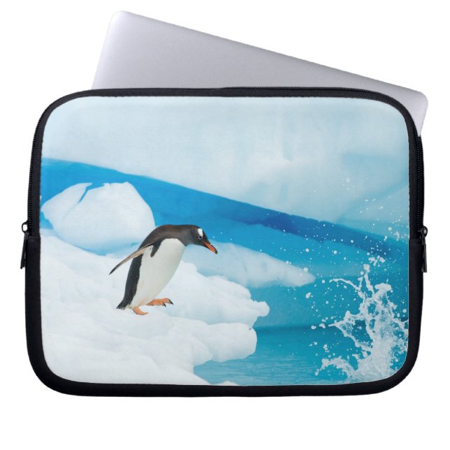 Capa Para Notebook pinguim-de-gentoo, Pygoscelis Papua, saltando (Frente)