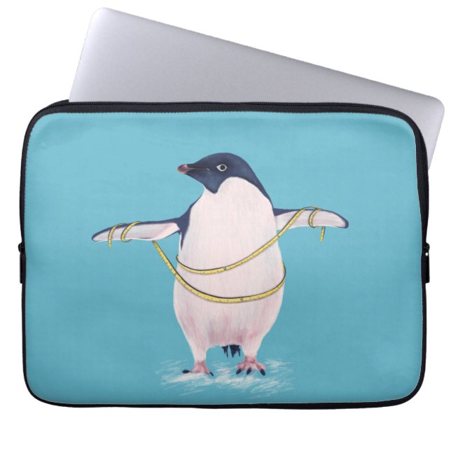 Capa Para Notebook Pinguim Gordo Na Dieta Pássaro Engraçado (Frente)