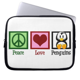 Capa Para Notebook Pinguins de Paz e Amor