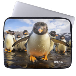 Capa Para Notebook Pinguins Legal de Nome Personalizado