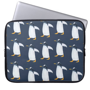 Capa Para Notebook Pinguins: Pequena Cor de Água Escura