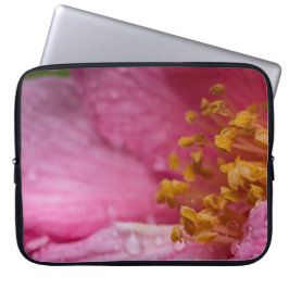 Capa Para Notebook Pink Camellia Flower Stamens