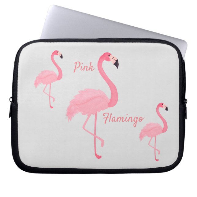 Capa Para Notebook Pink Flamingo Laptop Sleeve (Frente)
