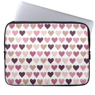 Capa Para Notebook Pink Mini Hearts and Plum Romantic Love Motif