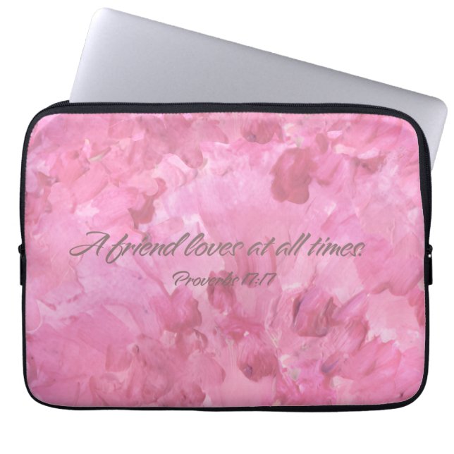 Capa Para Notebook Pink Peony-A Friend Loves Tablet/Laptop Sleeve (Frente)