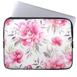Capa Para Notebook Pink Peony Floral