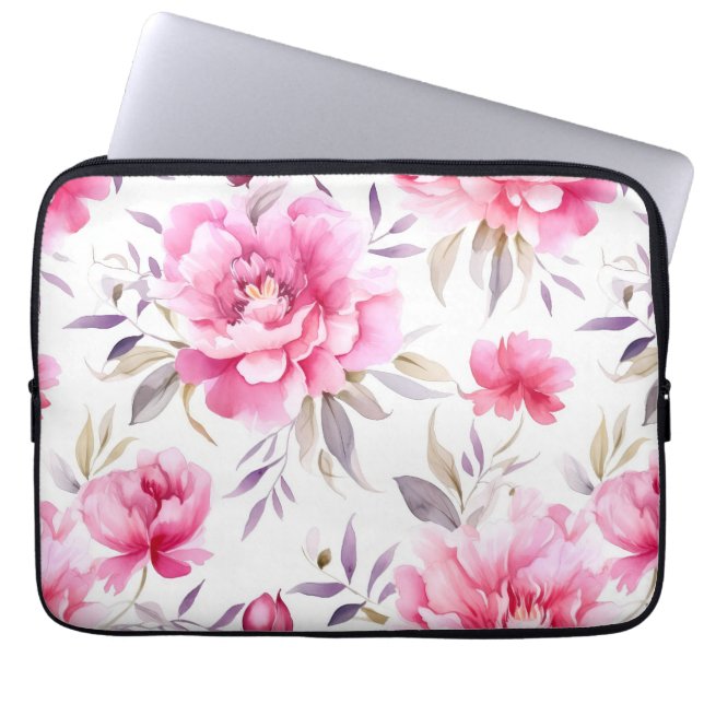 Capa Para Notebook Pink Peony Floral (Frente)
