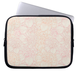 Capa Para Notebook Pink Peony Floral Patterno