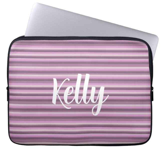 Capa Para Notebook Pink stripes (Frente)