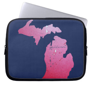 Capa Para Notebook Pink Watercolor micMichigan Art michigander orgulh