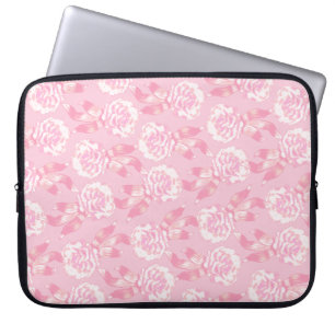 Capa Para Notebook Pinks no estojo de laptop floral cor-de-rosa pálid