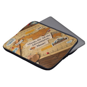 Capa Para Notebook Pinos e marcos do mapa mundial