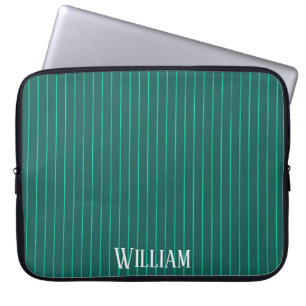 Capa Para Notebook Pinstripes teais