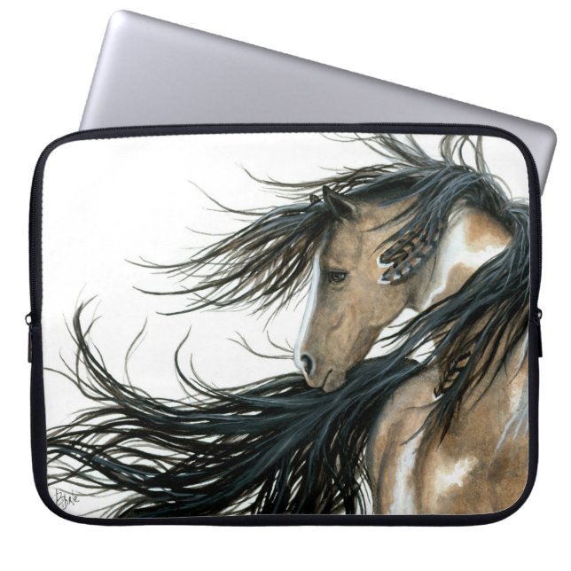 Capa Para Notebook Pinte o cavalo majestoso do Pinto pela bolsa de (Frente)