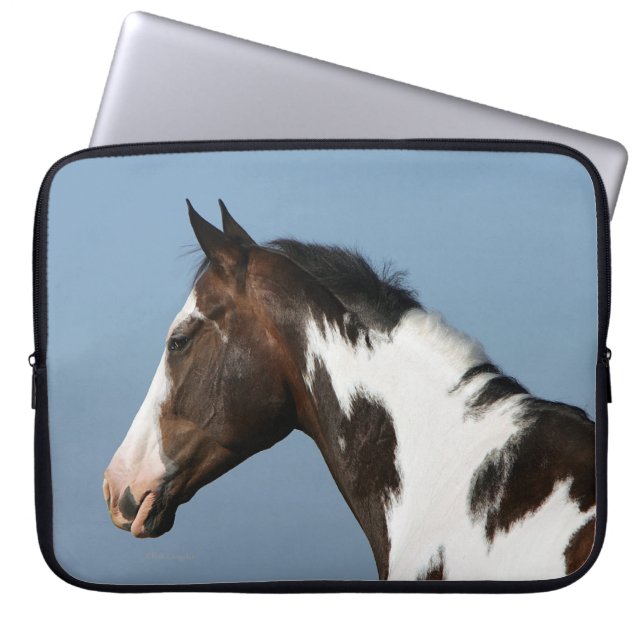 Capa Para Notebook Pinte o Headshot 1 do cavalo (Frente)