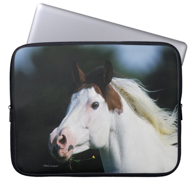 Capa Para Notebook Pinte o Headshot 3 do cavalo (Frente)