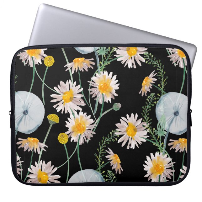 Capa Para Notebook Pintor de aquarelas com padrão uniforme com chamom (Frente)