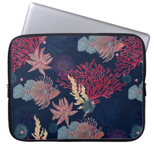 Capa Para Notebook Pintor de aquarelas com padrão uniforme com leão v