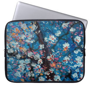 Capa Para Notebook Pintura a óleo de arte, flor de cereja, abstrato,