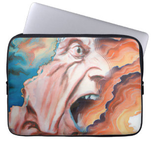 Capa Para Notebook Pintura a óleo de ondas de pânico