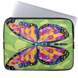 Capa Para Notebook Pintura abstrata de borboleta