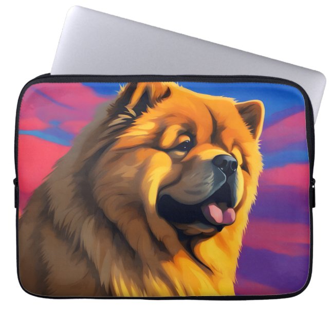Capa Para Notebook Pintura Chow Chow (Frente)