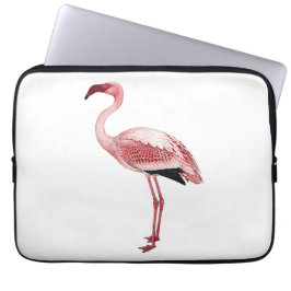 Capa Para Notebook Pintura cor-de-rosa do flamingo do vintage