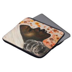 Capa Para Notebook Pintura da Bolsa de laptop de Bela Africana