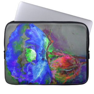 Capa Para Notebook Pintura de Abstrato azul