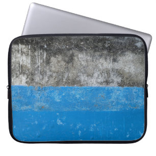 Capa Para Notebook Pintura de abstrato branco e azul