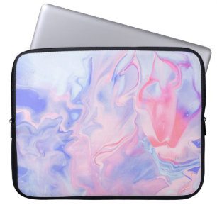 CAPA PARA NOTEBOOK PINTURA DE ABSTRATO BRANCO E AZUL 5