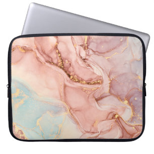 Capa Para Notebook Pintura de abstrato fluido de luxo natural em alco