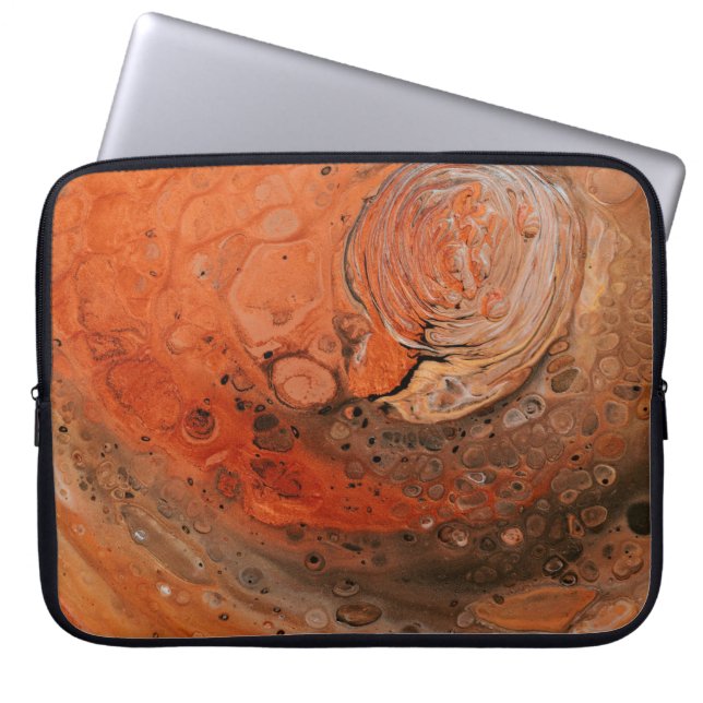 Capa Para Notebook Pintura de abstrato laranja (Frente)