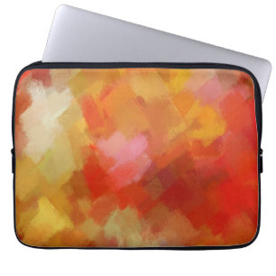 Capa Para Notebook Pintura de Abstrato Laranja 31