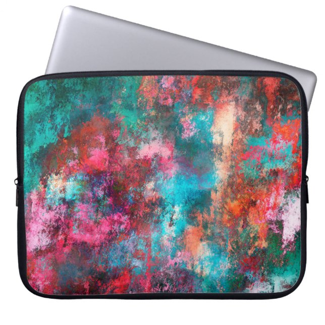 Capa Para Notebook pintura de abstrato. Pinceladas, manchas de tinta. (Frente)