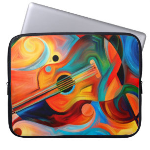 Capa Para Notebook pintura de abstrato sobre música e ritual