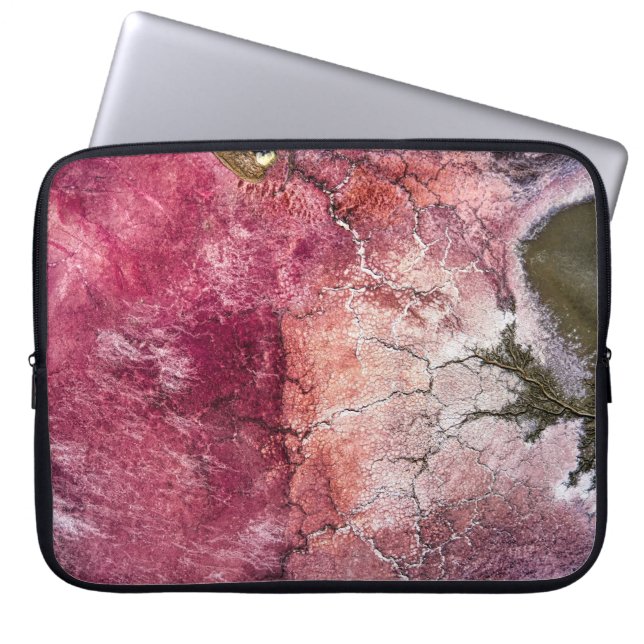Capa Para Notebook Pintura de abstrato vermelho e marrom (Frente)