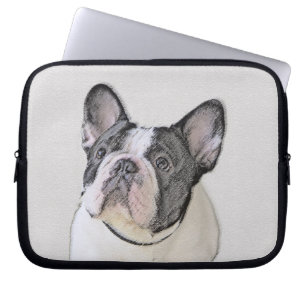 Capa Para Notebook Pintura de Bulldog Francês (Brindle Pied) - Arte 
