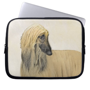 Capa Para Notebook Pintura de Cachorro Afegão - Arte de Cachorro Ori