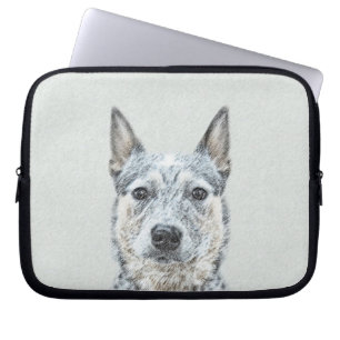 Capa Para Notebook Pintura de Cachorro Australiano - Arte Original Bo