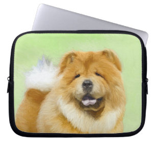 Capa Para Notebook Pintura De Chow Chow - Arte De Cachorro Original